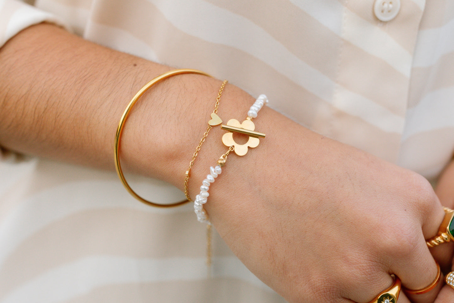 Flower & pearls Bracelet